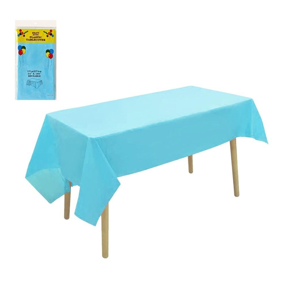 New 54x108inch Disposable Table Cloth Waterproof Oil-Proof Plastic Table Covers Rectangle Table Protector Outdoor