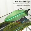 Aquarium Light LED Fish Tank Clip Lamp USB Powered Banana Leaf Algae Lamp Energy-Saving Waterproof Fish Lighting for Turtle Fish Tanks