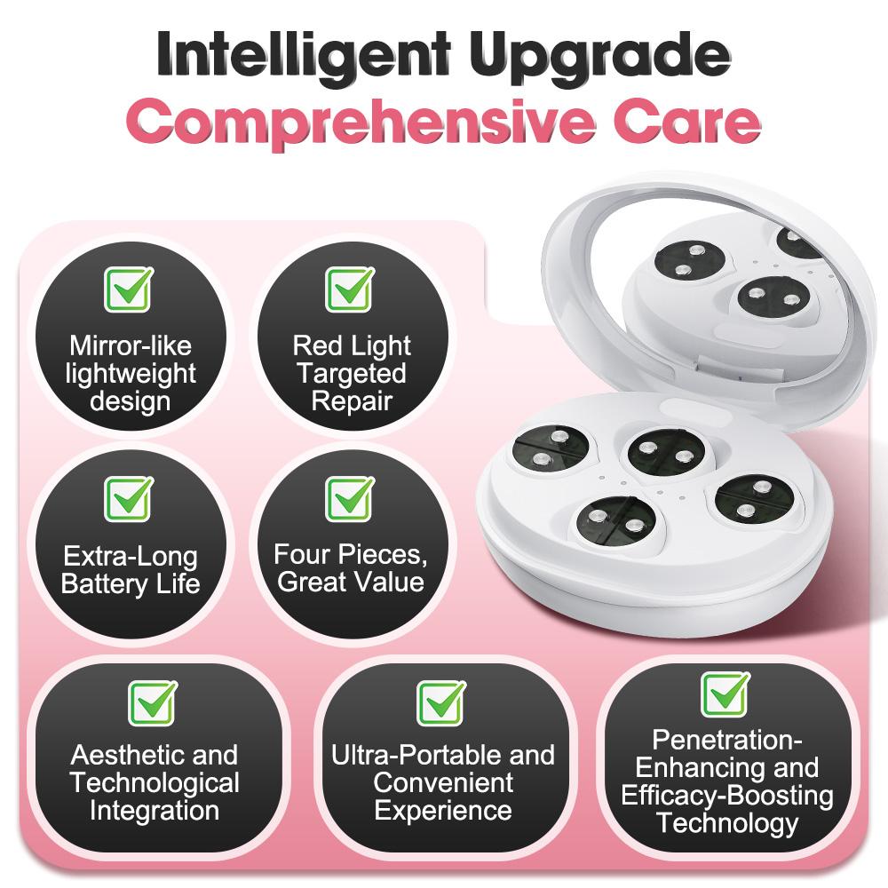 2026 Micro-current Face/Eye Beauty Massager 660nm Red Light with Gel Patch Portable Pads Rejuvenation Dark Circles Eye Lines Remover Relieve Fatigue