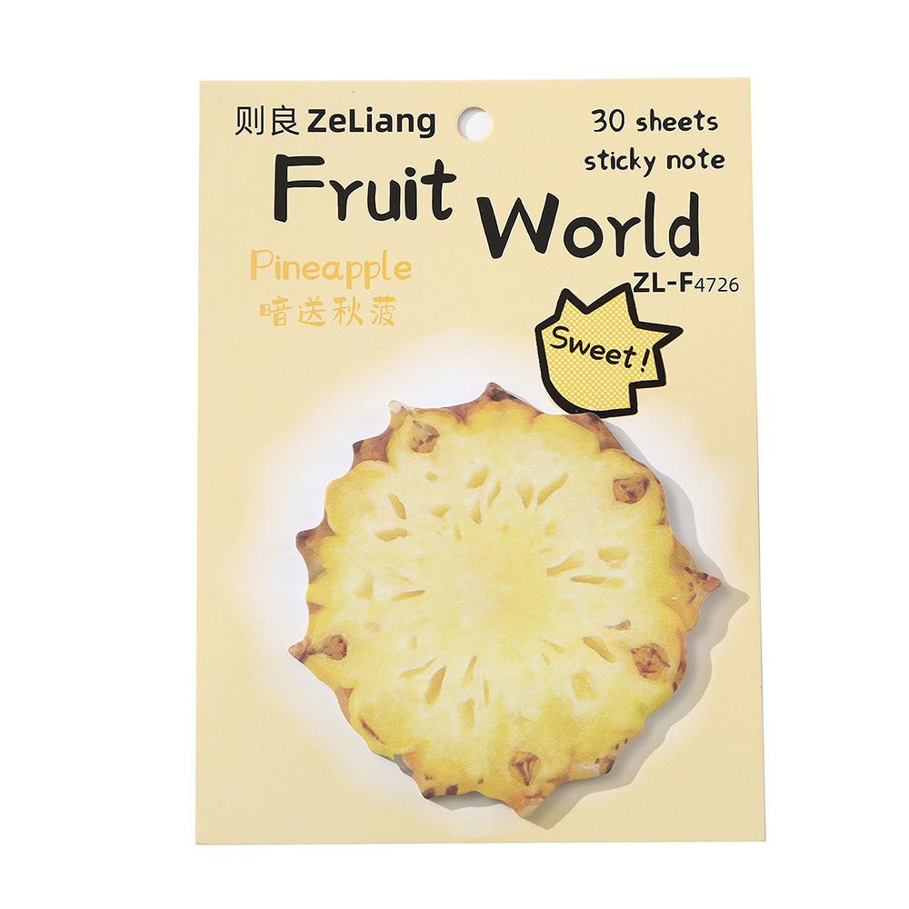 

30sheets Cartoon Extra-shaped Memo Notes Book Fruit World Cute Notes Creative Sticky Notes Paper Writing Pads Stationery