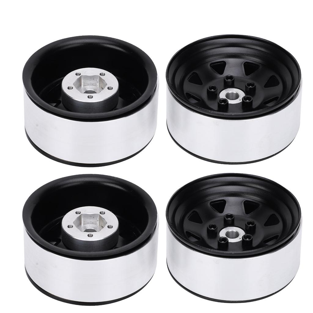 4pcs 1.9'' Aluminium Alloy Wheel Rims Hubs for 1/10 RC Crawler for   SCX10  (White )