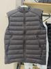 Cerium Ribbed Down Vest - 90% Goose Down, Windproof, Stand Collar, Sleeveless, Warm, Unisex, Autumn/Winter Style