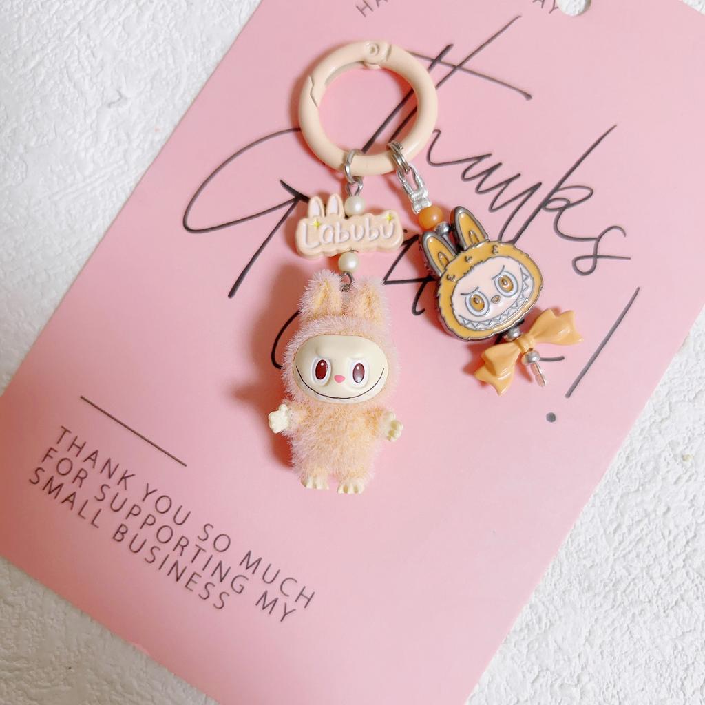 Doll Vinyl Sitting Cute Baby Mobile Phone Pendant Keychain Handmade DIY Car Pendant