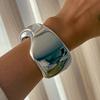 Design Sense Irregular Liquid Glossy Wide Bracelet Feminine Geometric Folds Bracele