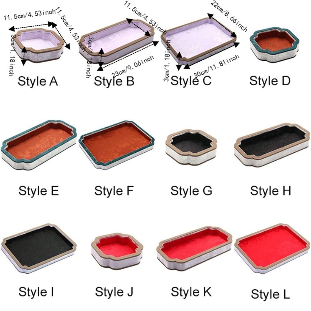 Chinese Vintage Court-Style Jewelry Storage Tray Satin Surface Jewelry Showcase Dressing Table