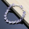Purple Gem Amethyst 925 Silver Jewelry Sets Earrings Rings Accessories Women Wdding Monkey Necklace Set
