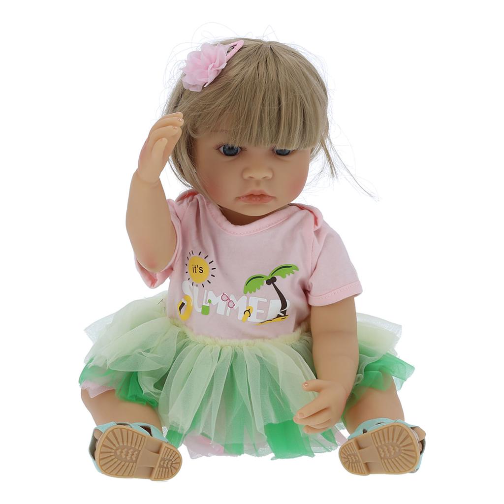 55cm Soft Reborn Girl Baby Doll Waterproof Lovely Lifelike Toddler Doll Children Toy Gift