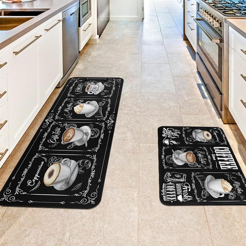 

VIKAMA 2pc Knife and Fork Series Kitchen Floor Mat Home Decoration Long Carpet Entry Non-Slip and Easy Care Foot Mat 40x60 40x120cm