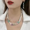 Kenjie Double Layer Beaded Necklace Set - Women's Designer European & American Style