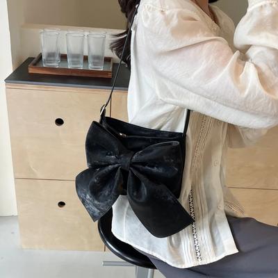 Bow Design Damen Schultertaschen Reißverschluss Heißer Verkauf Nähgarn Handtaschen für Frauen Jugend