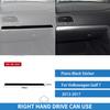 For Volkswagen Golf 7 GTI Mk7 2013 2014 2015 2016 2017 Glove Box Trim Strip Cover Piano Black Sticker Car Interior Accessorie