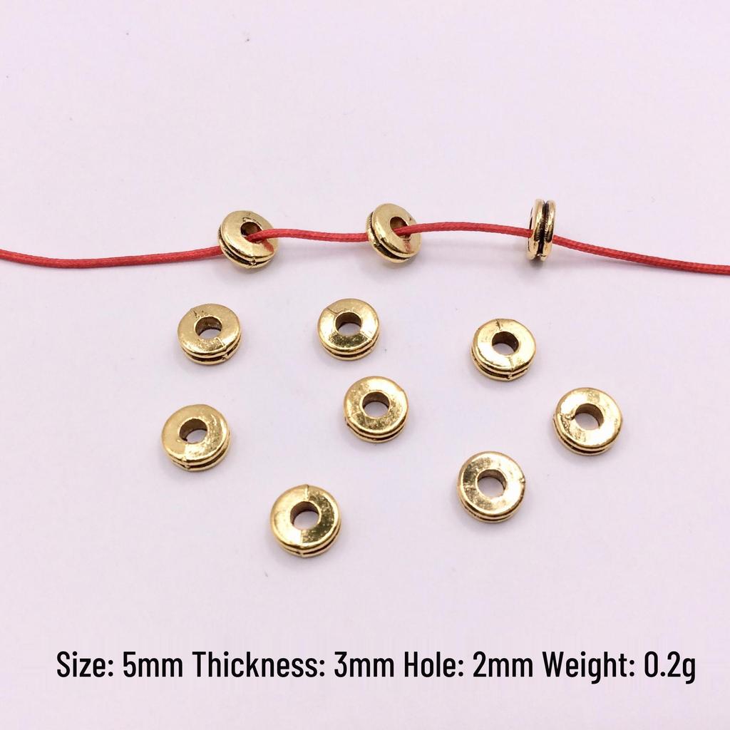 Tibetan Silver Flower Spacer Beads - 100pcs DIY Jewelry Accessories for Bracelets & Necklaces