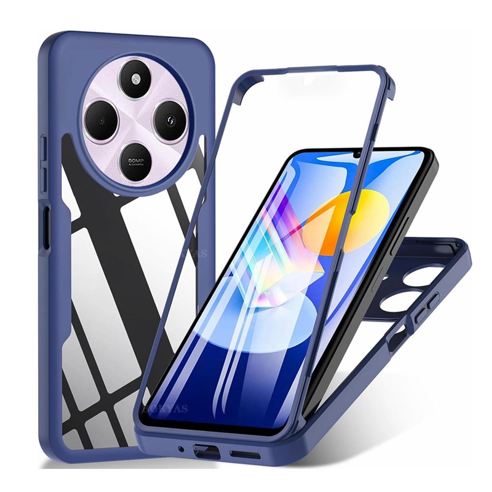 Hülle für Xiaomi Redmi Note 14 Pro 5G 13 12 11 10 13C 14C 12C 10C 9C 360-Grad-Hülle mit eingebautem Displayschutz Stoßfeste Abdeckung