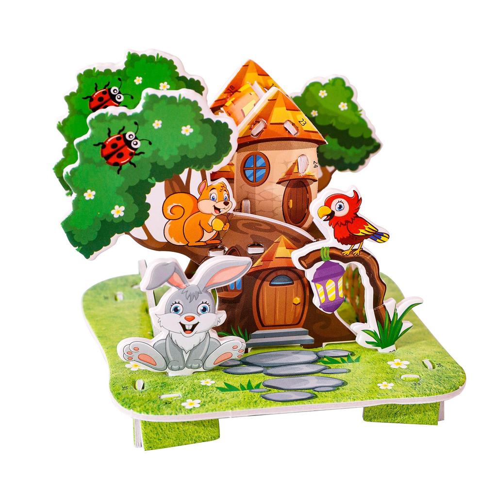 Creative 3D Cartoon Puzzle Craft for Kids - Educational and Fun Gift