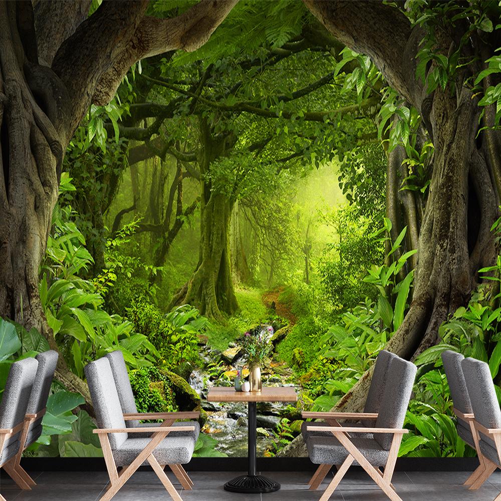 Large Forest Wall Mural Nature Scenery Wall Mural For Bedroom Living Room Murals Forest Wallpaper Home Decor