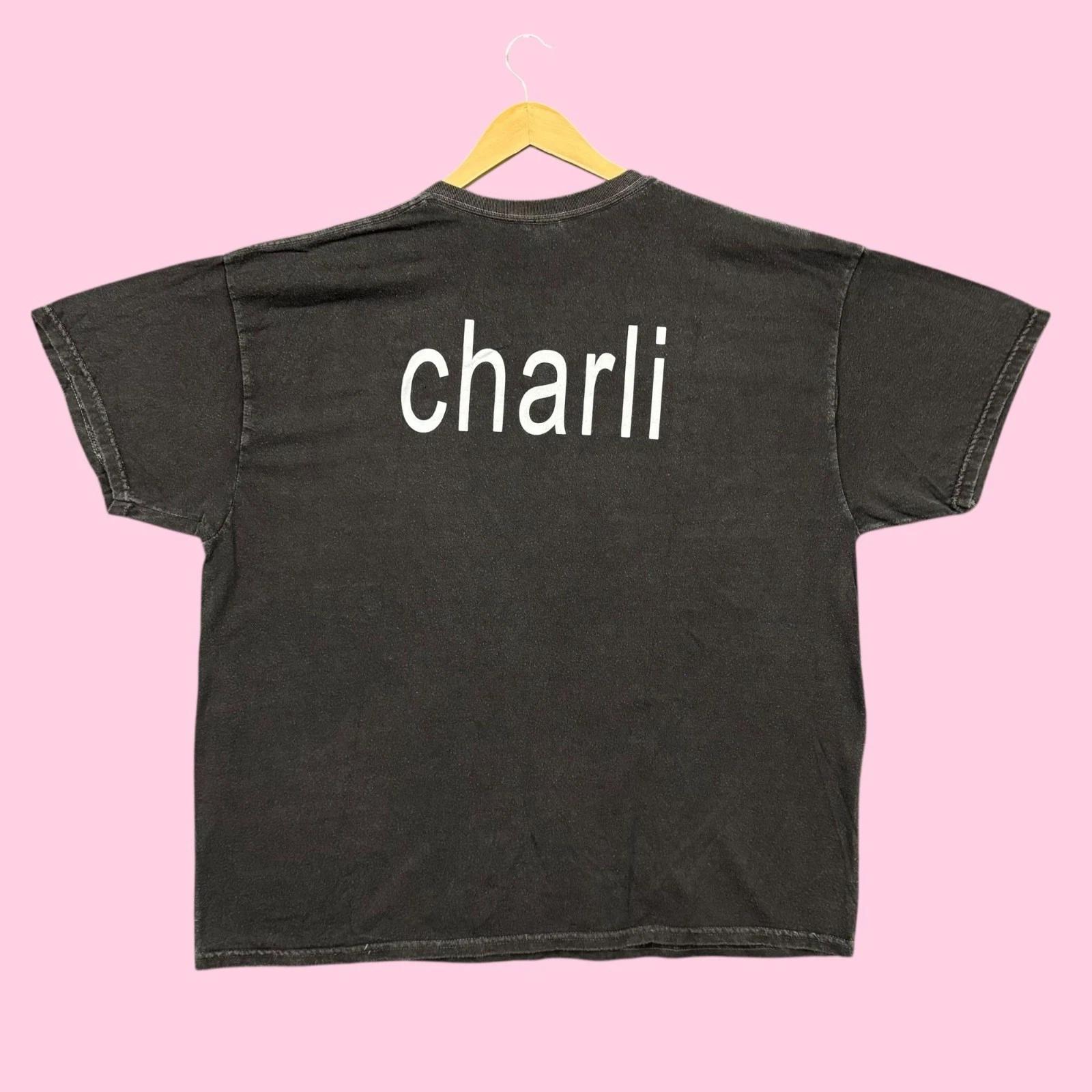 Charli XCX Brat Hyperpop Album Logo Oversized Tee XL L