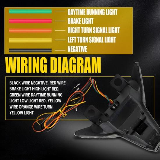 For Kawasaki Ninja 400/Z400 18-23 Integrated LED Tail Light Brake Turn Signal EA