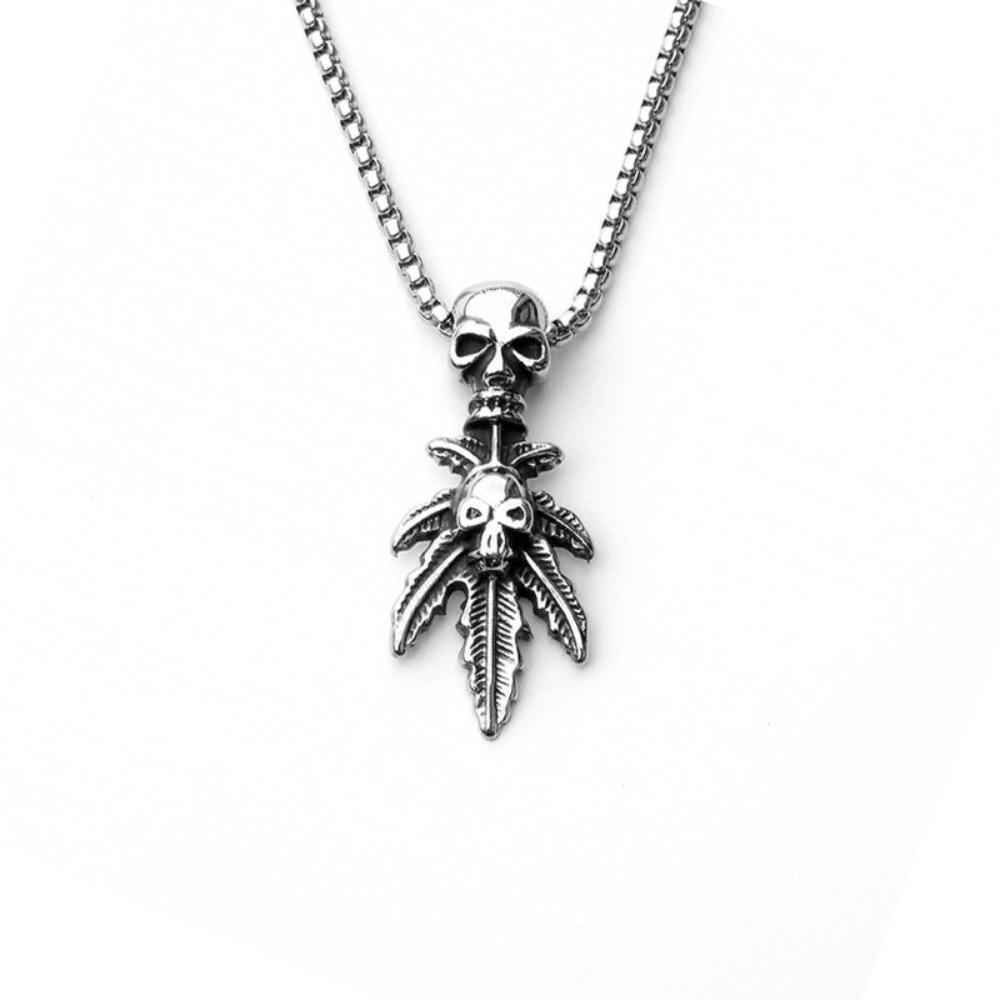 Pandantiv Unic Craniu de Animal din Oțel Titanic Colier Punk Stil Gothic Bijuterii Unisex