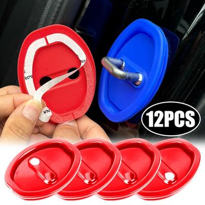 Car Door Lock Pad Shock Absorber Accessories Auto Door Lock Buckle Silicone Protective Cover Door Anti-collision Protective Pad