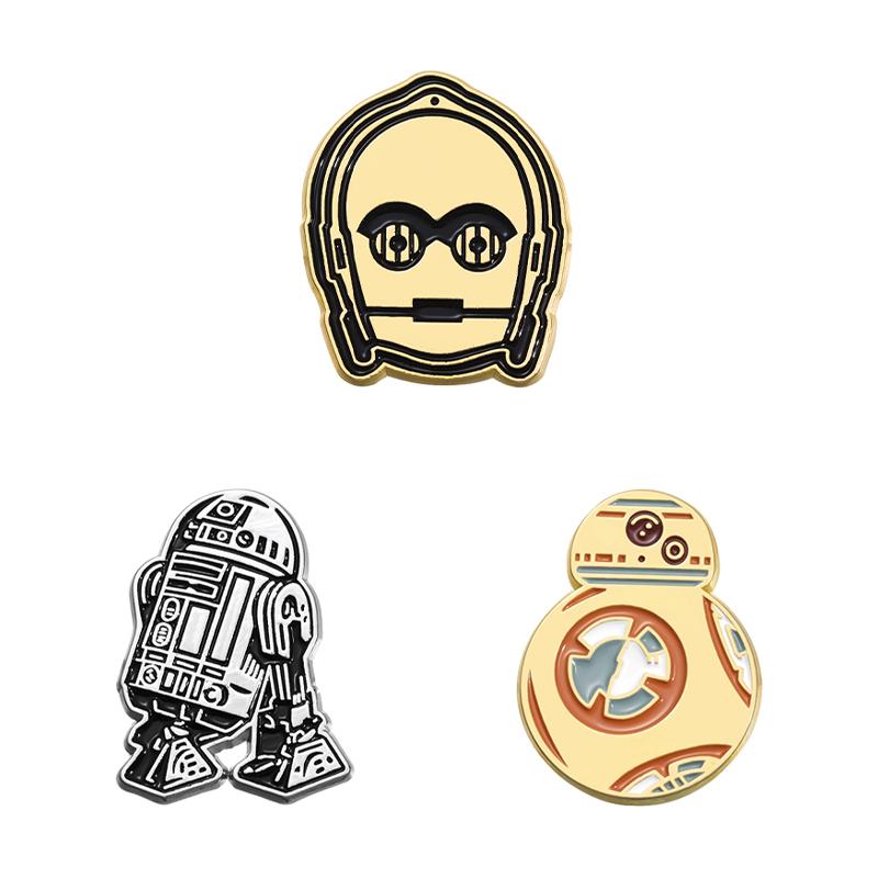 Cartoon Alien Geometric Brooch Creative Launcher Shape Badge Pin Backpack Clothes Decoration