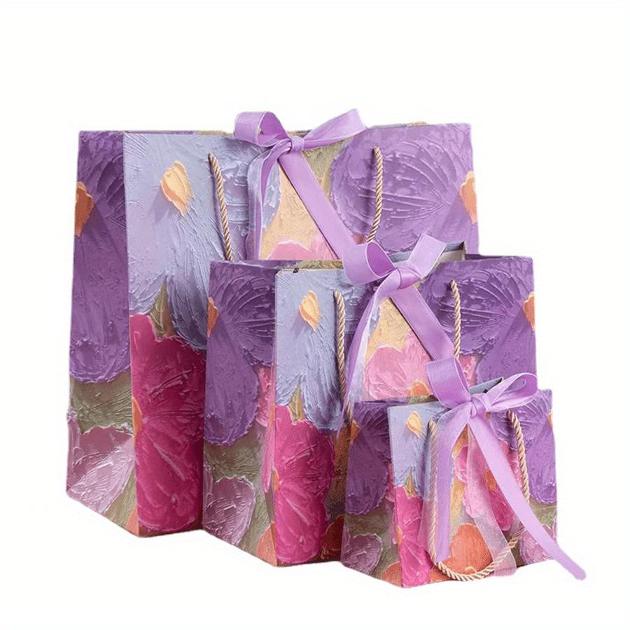 Large Gift Bags, 1PC Gift Bag With Ribbon, Portable Paper Gift Bag With Handles, Birthday Gift Bags, Present Bags For Wedding Party Valentine Day
