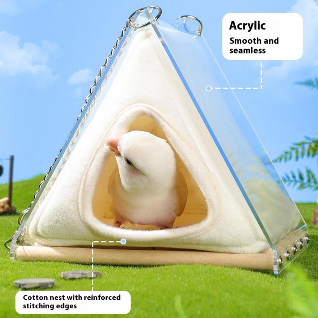 Bird House For Cage Detachable Liner Winter Pet Supplies Bird Bed Finch Nest Snuggle Cave For Parrot Parakeet Cockatiel Conure