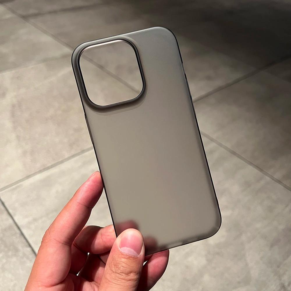 Transparent Matte PC Hard Case For For Iphone 16 15 14 16 Plus 13 Pro Max Clear Cover Ultra Thin Shell Anti-Fingerprint