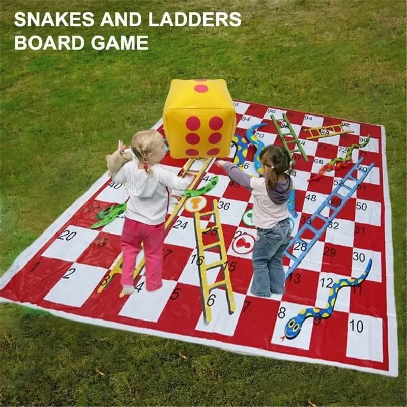 Portable Game Playmat Children Waterproof Snake Ladder Chessboard Activity Map Game Set Toy Outdoor Picnic Carpet Mat For Baby
