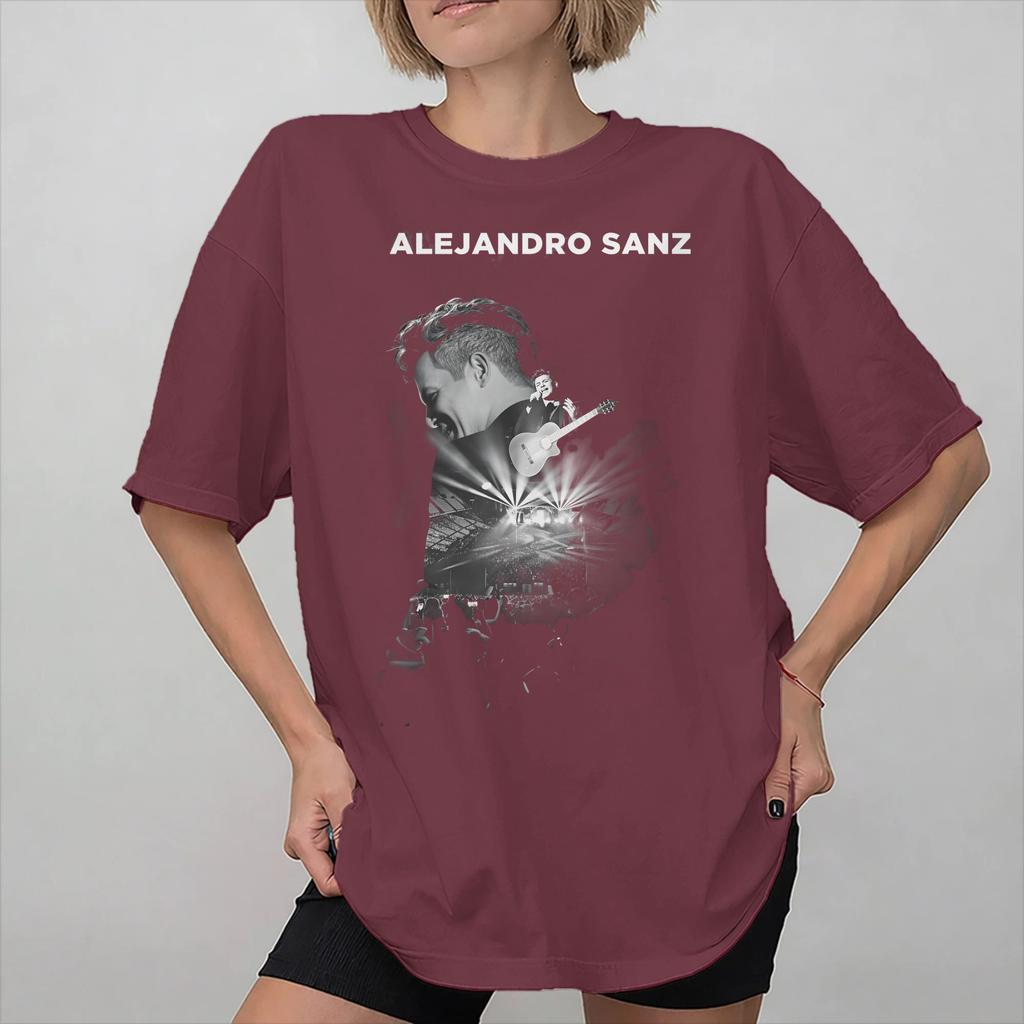 Alejandro Sanz 2026 Concert Tee Shirt for Unisex Women Graphic Printed T Shirts Cotton Clothing