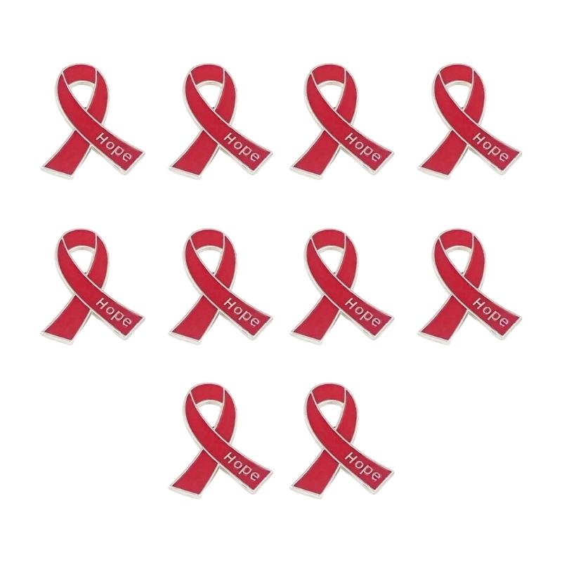 

Stylish Hope Letter Ribbon Brooch Versatile Ribbon Pin Gift for Everyday Wear and Gift Giving in Sturdy Alloy Design червоний