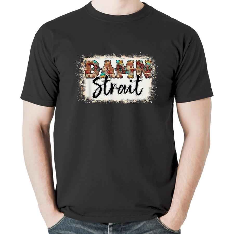 Leopard Turquoise Damn a Strait Western Country Music Cowboy T-Shirt Sweatshirt Hoodie Tanktop for Men Women Kids S