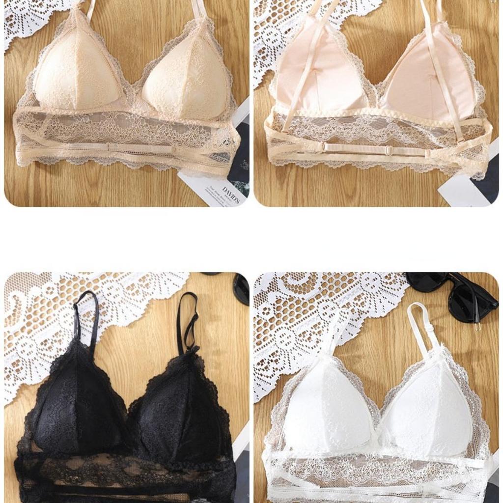 Low Back Bralette Ladies U Backless Invisible Lace Bra Polka Dot Mesh Ultra Thin Underwear Women Lingerie Tank Top Bras
