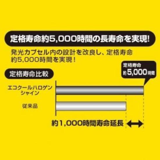 Yazawa UV-cut halogen bulb "Eco Cool Halogen" 12V 75W type, medium beam, EZ10 base, JR12V45WUVMK5EZHA2A