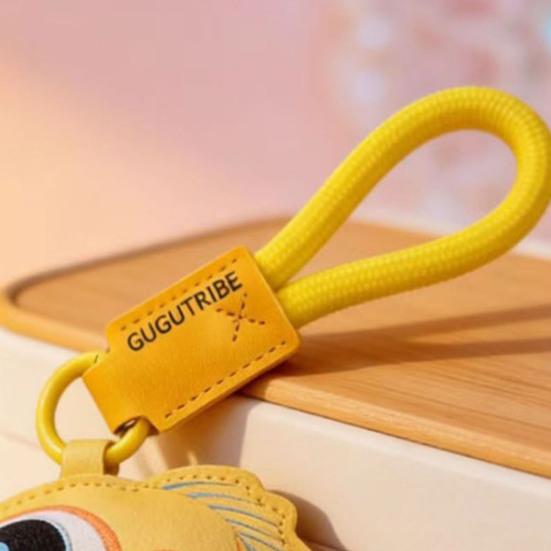 Keychain Pendant Imitation Leather Goldfish Bubble Toy Decompression Bag Pendant with Lanyard Sensory Fidget Toy