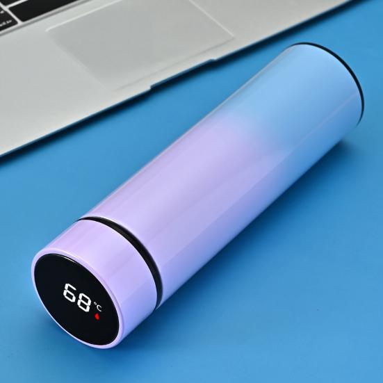 Yousheng Smart Thermal Mug with Temperature Display 500ML Stainless Steel Vacuum Insulated Bottle Tea Bag Filter Portable Travel Cup for Hot Cold