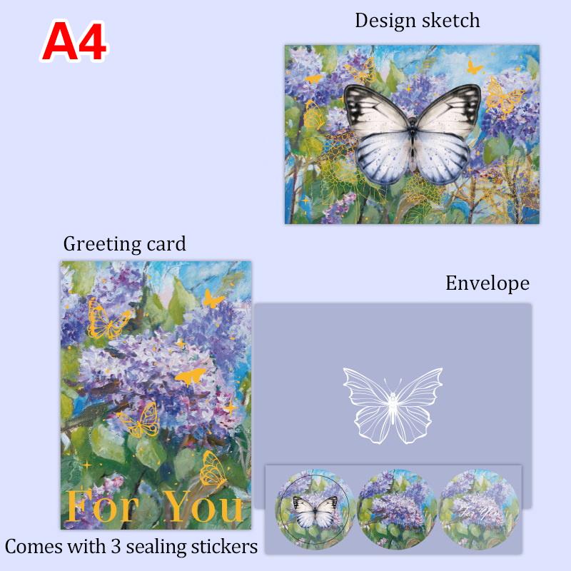 

3D Открытка-поп-ап с бабочкой с конвертом, наклейками, цветами, открытка, цветочные открытки на день рождения, подарки на День святого Валентина, подарки для девочек as the picture