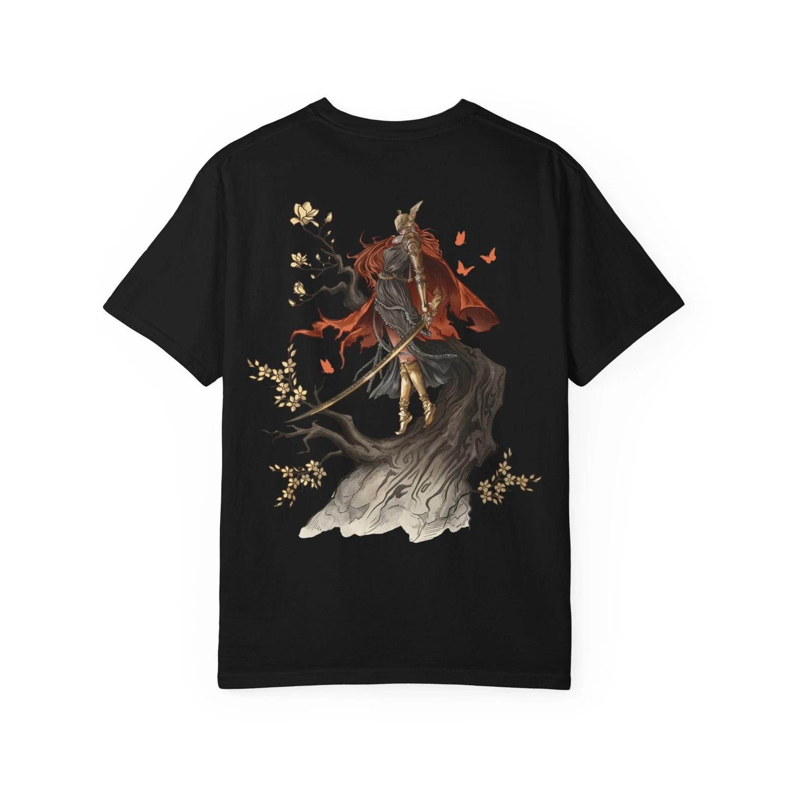Artistic Samurai Graphic Tee - Heavyweight Cotton Garment-Dyed T-T-Shirt 2XL