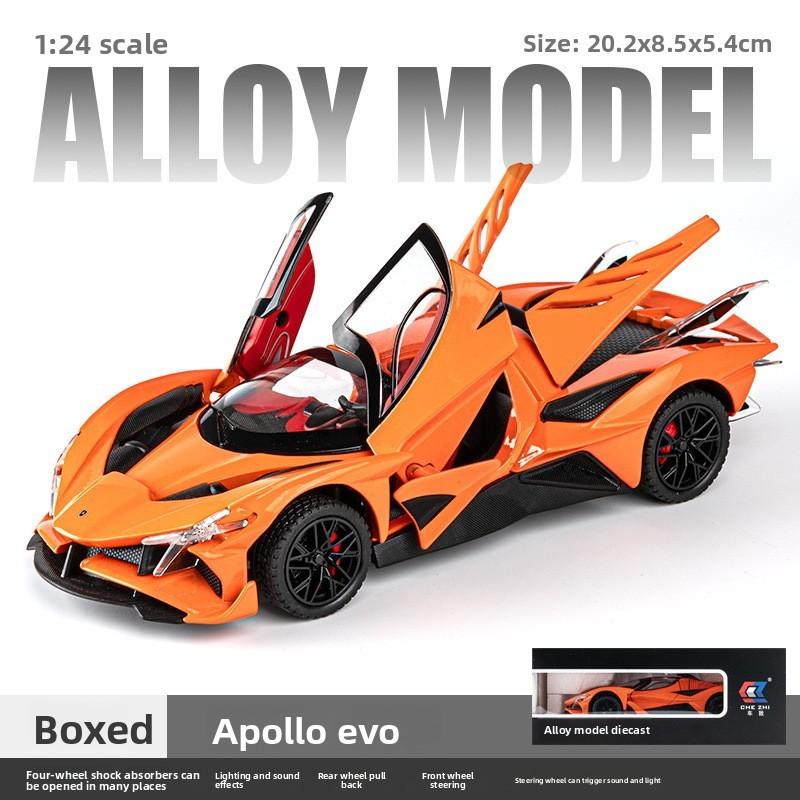 Project Evo Apollo Alloy Car Model With Light Sound Effects For Kids Collectors