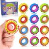 6/12Pcs Fidget Toys Children'S Rotating Sensory Ring Gyro Decompression Toy Rotating Sensory Ring Squeeze Fidget Toy Spinner