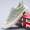 Neue Herrenschuhe für den Frühling Elastische Riemen Vielseitig Atmungsaktiv Board-Schuhe Herren Freizeitschuhe Low Top Flache Schuhe