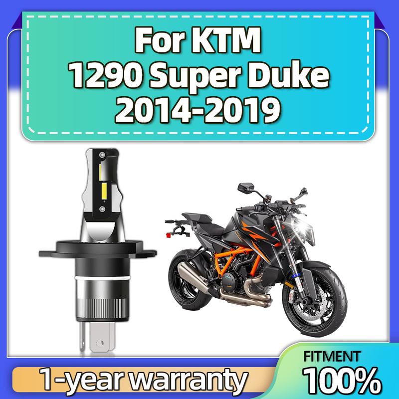 1PCS H4 Motorcycle Headlight Bulbs Super Bright White 12v LED Headlamp For KTM 1290 Super Duke 2014 2015 2016 2017 2018 2019 6000k
