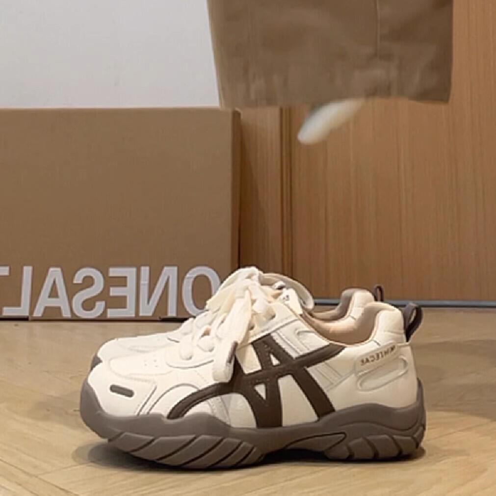 Retro Thick-soled Forrest Gump Training Shoes Women's 2025 Autumn New Versatile Casual Sports Shoes Soft-soled Dad Women's Shoes