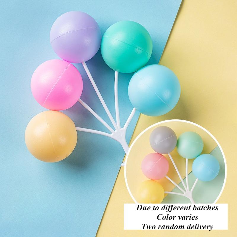 1PC Three-dimensional Colorful Balloon Cake Decorating Inserts Plastic Balloon Decorations Baking Accessories Party Supplies