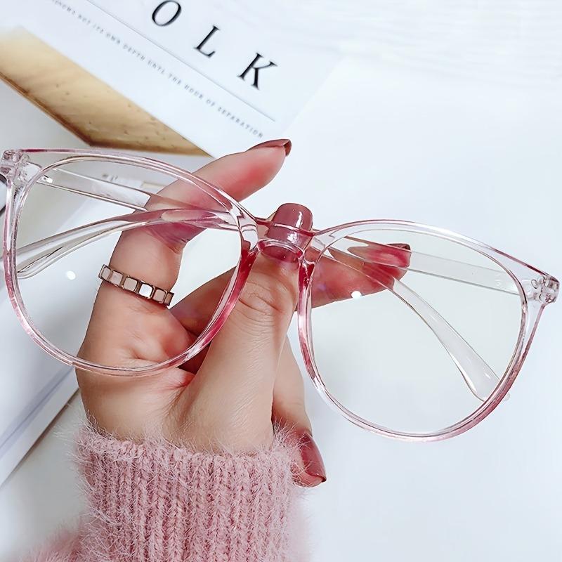 

1pc/2pcs Classic Full Frame Glasses Oval Design Transparent Lenses Lightweight and Fashionable Accessory