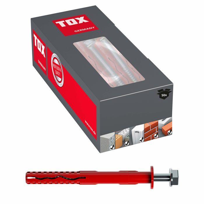 Cheville pour cadre - TOX - 62101631 - 50 pièces - Rouge - Profondeur d'ancrage 70 mm