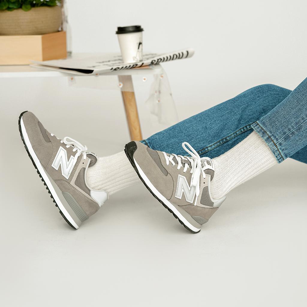 New Balance NB 574 Balance Abrasion Resistant Breathable Low Top Casual City Commute Running Shoes Unisex Gray D Width Sneakers ML574EGG(D Width)