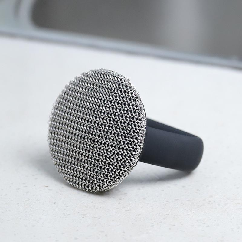 

Man Chen Long Handle Pot Cleaning Brush with Steel Wool for Dishes and Kitchen