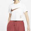 Nike T Shirts Women's Crew Neck Moderate Straight Fit CW4321-100