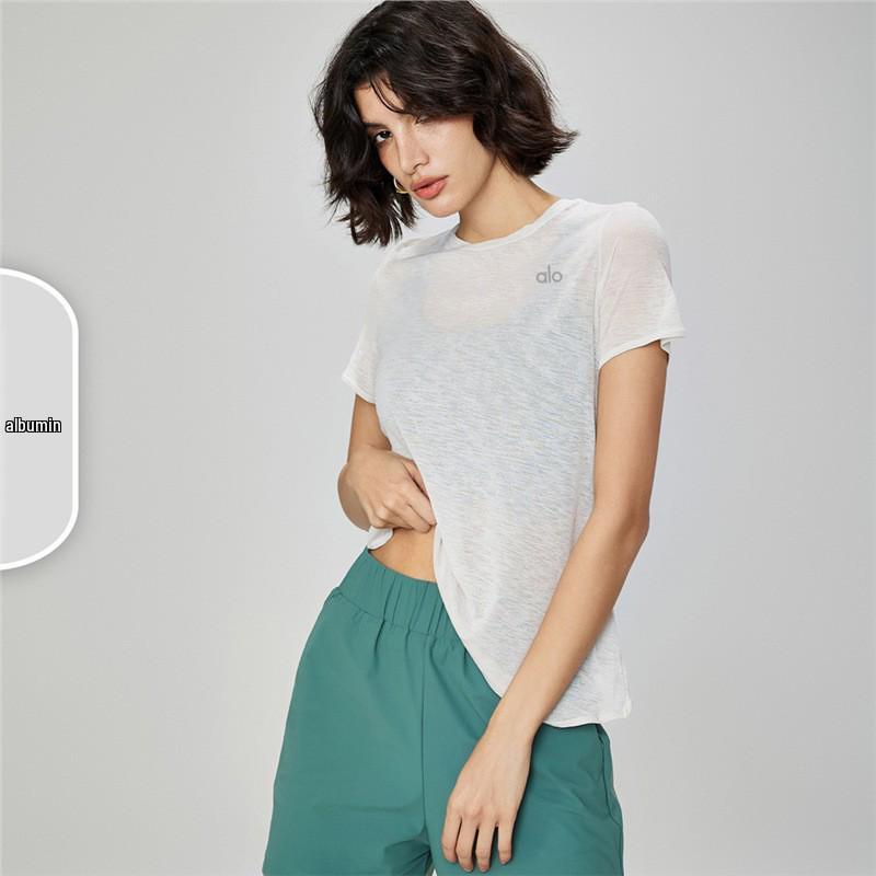 

ALO Yoga North America Short-Sleeve Mesh Loose Fit Yoga Shirt. XL