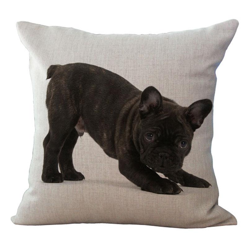 Federa in Lino Cartone Animato Bambini Piccolo Animale Copricuscino Schienale Federa Quadrata Gushen Cuscino Decorativo